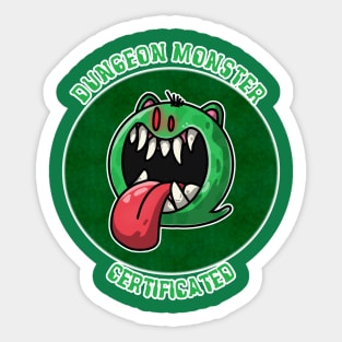 Dungeon Monster Certificated Sticker